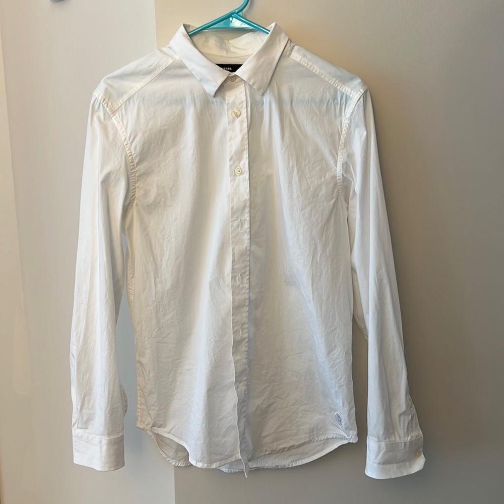Diesel dress shirt white slim fit men M